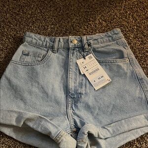Zara Light Blue Jean Shorts